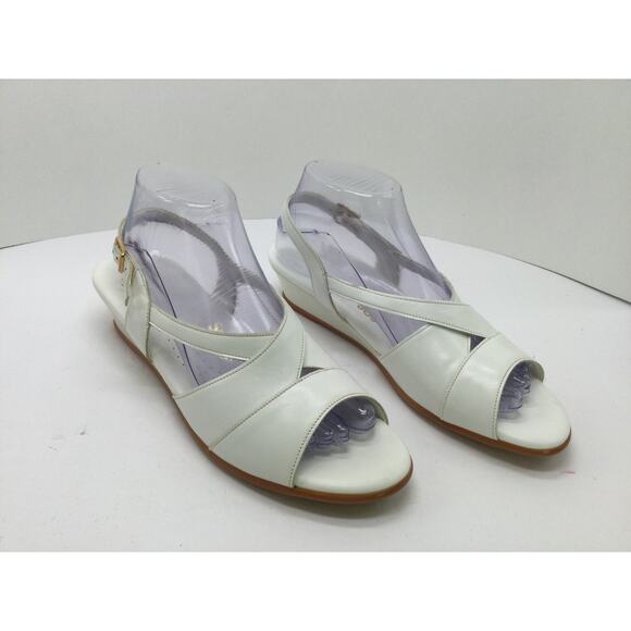 SAS Caress White Strap Wedge Sandal Womens 9.5N Comfort Sandal NIB - Picture 4 of 10